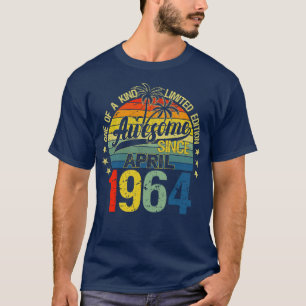 Vintage 58 Years Old April 1964 Decorations 58th B T-Shirt