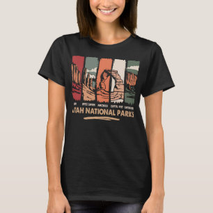 Vintage 5 Big Utah Mighty Five National Park Souve T-Shirt