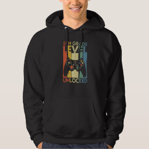 Vintage 5th Grade Level Unlocked Back To School Vi Hoodie