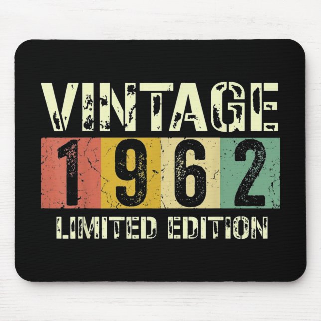 Vintage 60 Birthday Mouse Pad (Front)