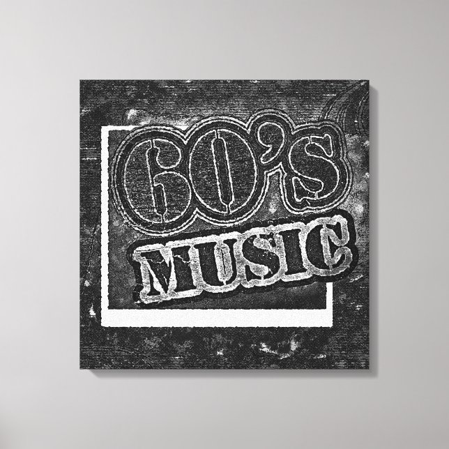 Vintage 60's Music - Wrapped Canvas (Front)