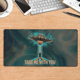 Vintage 60's Style Flying Saucer Desk Mat