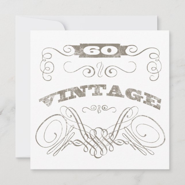 Vintage 60th Birthday Card (Front)