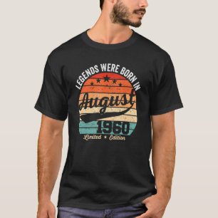Vintage 62th Birthday Legends Were Born In August T-Shirt