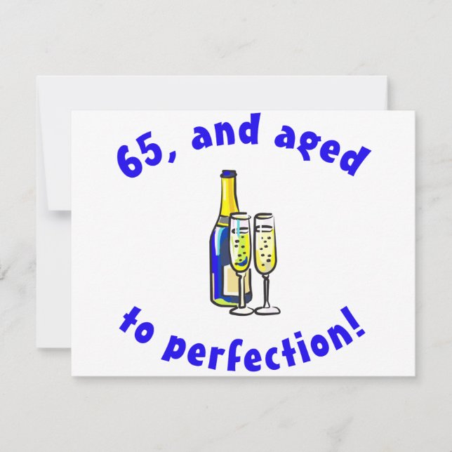 Vintage 65th Birthday Gag Gifts Card (Front)