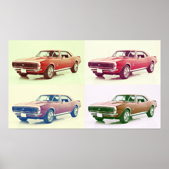 Vintage 67 Camaro Art Poster (Front)