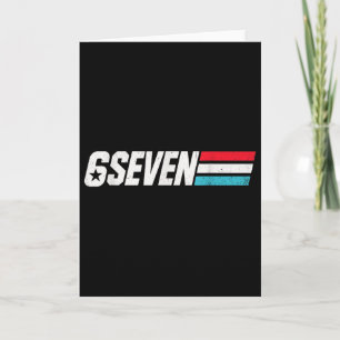 Vintage 67 Meme Retro 6 Seven  Card