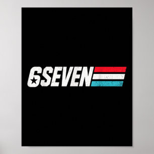 Vintage 67 Meme Retro 6 Seven  Poster