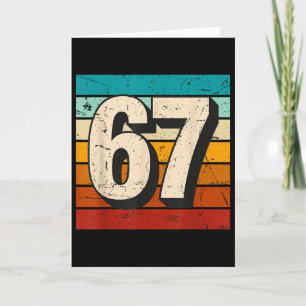 Vintage 67 Meme Retro Six Seven Number Funny 6 7 M Card