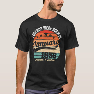 Vintage 67th Birthday Legends Were Born In January T-Shirt