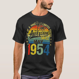 Vintage 68 Years Old May 1954 Decorations 68th Bir T-Shirt