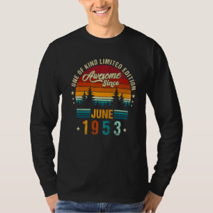 Vintage 69th Birthday Awesome Since June 1953 Epic T-Shirt