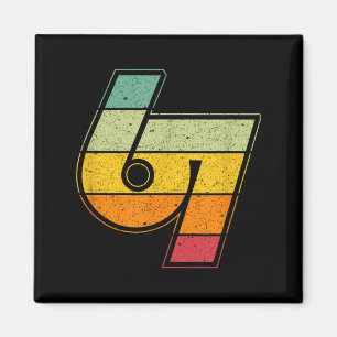 Vintage 6 7 Meme Six Seven Namaste Funny Halloween Magnet