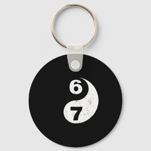 Vintage 6 7 Yin Yang Namaste Six Seven Nostalgia  Keychain