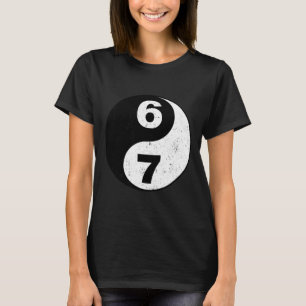 Vintage 6 7 Yin Yang Namaste Six Seven Nostalgia  T-Shirt