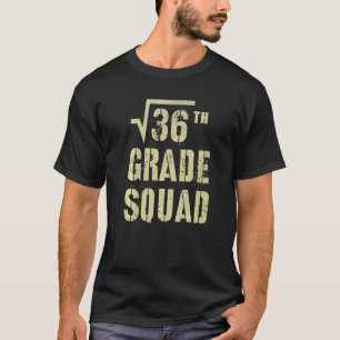 Vintage 6th Grade Squad Square Root 36 Vibes Hello T-Shirt