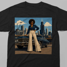 Vintage 70s Chicago Soul Black Woman Retro Style