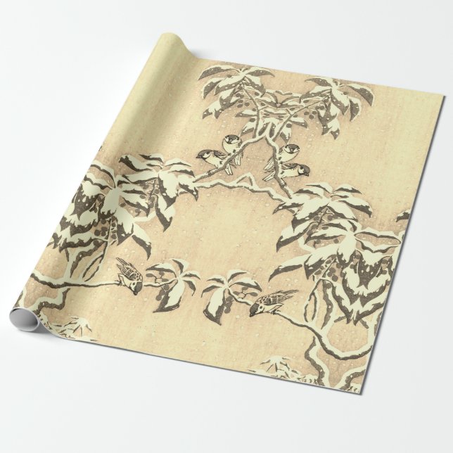 Vintage 70s Christmas wrapping paper (Unrolled)