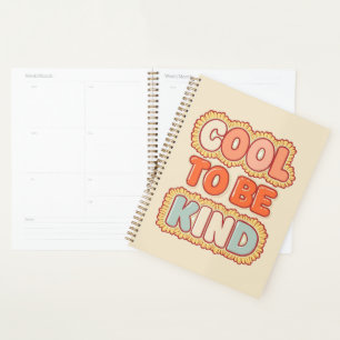 Vintage 70s Cool To Be Kind Typography Planner