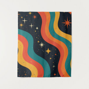 Vintage 70s Cosmic Dream Groovy Wavy Retro Tapestry