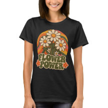 Vintage 70s Flower Power Daisy Graphic Retro Groov
