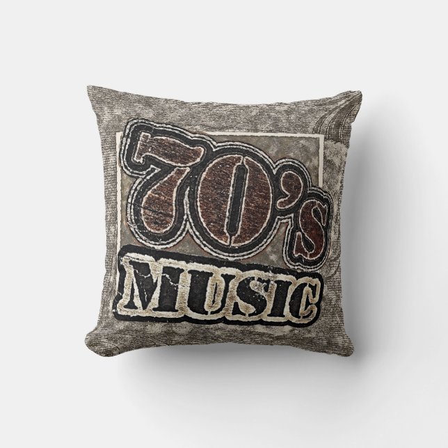 Vintage 70's Music - Pillow (Front)