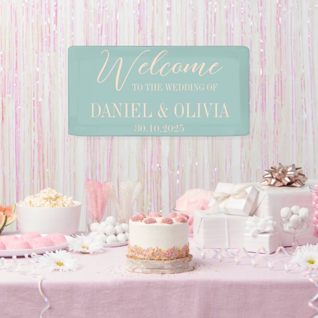 Vintage 70s Rainbow Wedding Seating Charts Banner (Party)