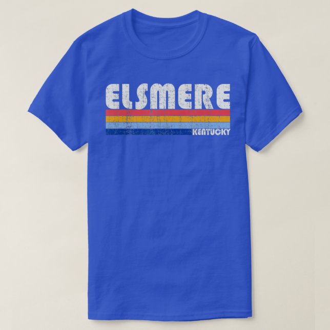 Vintage 70s Style Elsmere Kentucky Retro T-Shirt (Design Front)