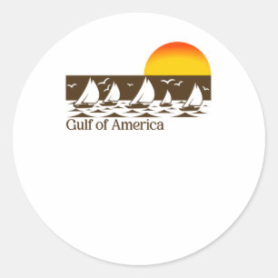 Vintage 70s Style Gulf Of America 1  Classic Round Sticker