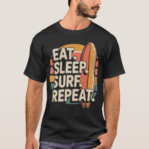 Vintage 70s Surf - Retro Sunset Surfing Beach T-Shirt
