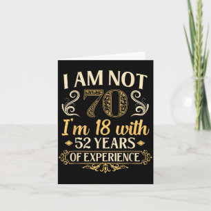 Vintage 70th Birthday I'm Not 70 Years Old Birthda Card