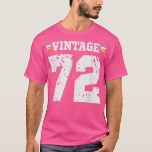 Vintage 72 Year Old Happy 72nd Birthday Fun Sports T-Shirt