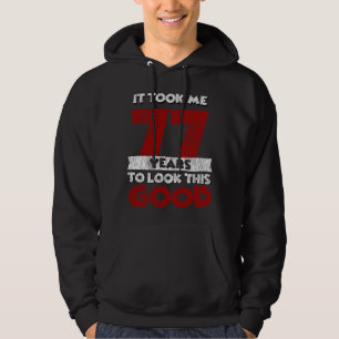 Vintage 77 Years Old Funny 77th Birthday Gift Hoodie