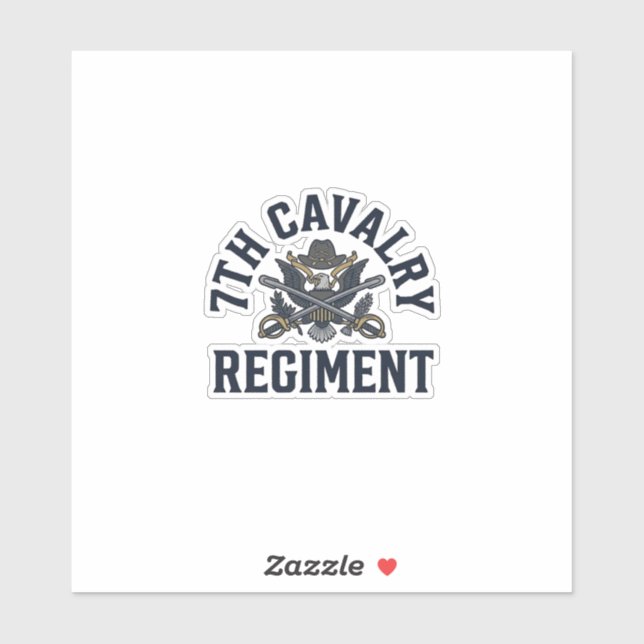 Vintage 7th Cavalry Regiment Chest Print Design_1 (Sheet)