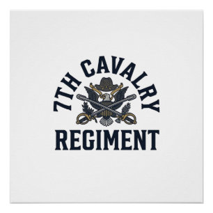 Vintage 7th Cavalry Regiment Chest Print Design_1