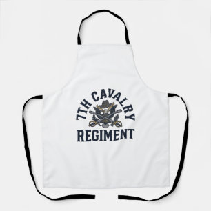 Vintage 7th Cavalry Regiment Chest Print Design_1 Apron