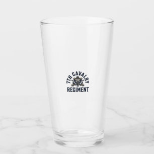 Vintage 7th Cavalry Regiment Chest Print Design_1 Glass