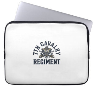 Vintage 7th Cavalry Regiment Chest Print Design_1 Laptop Sleeve