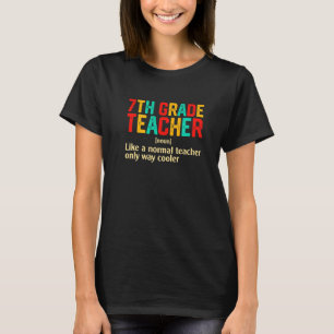 Vintage 7th Grade Teacher Definition Back To Schoo T-Shirt