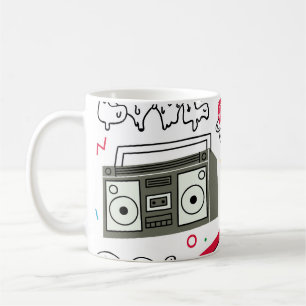 Vintage 80's 90's doodle collection. coffee mug