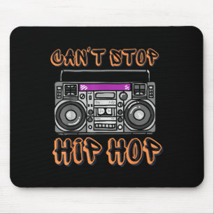 Vintage 80's Can't Stop Hip Hop Boombox  Mouse Pad