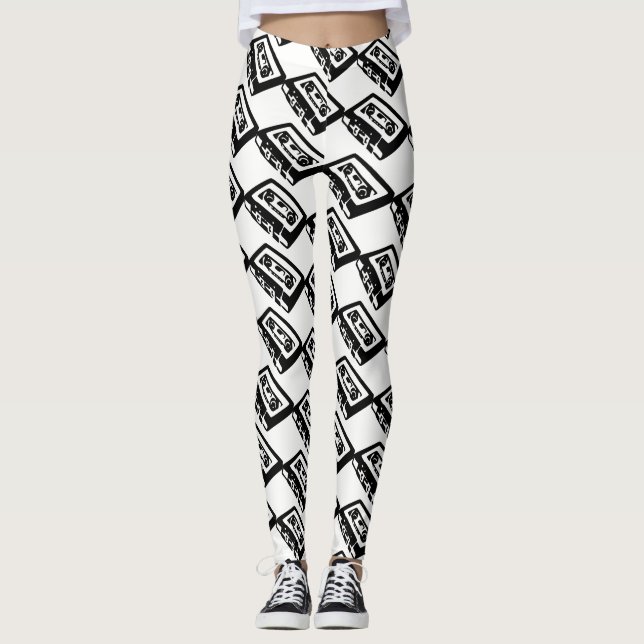 Vintage 80s Cassette Tape Leggings (Front)