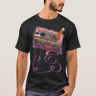 Vintage 80s Cassette Tape Pencil Throwback Music W T-Shirt