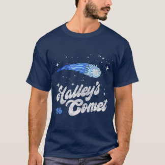 Vintage 80s Halleys Comet Retro Space Lover T-Shirt