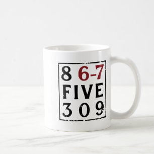Vintage 80's Music 86-75309 Jenny 8675309 Six Seve Coffee Mug