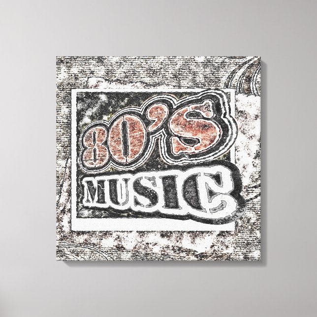Vintage 80's Music - Wrapped Canvas (Front)