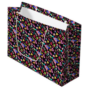 Vintage 80's Pattern 01.w Large Gift Bag