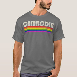 Vintage 80's Style Cambodia Gay Pride Month T-Shirt