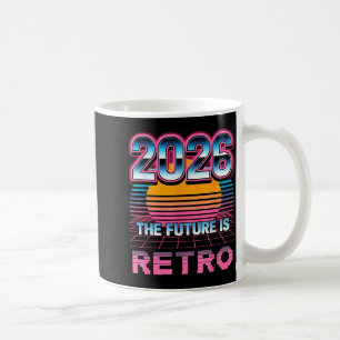 Vintage 80s Style Retro Happy New Year 2026  Coffee Mug