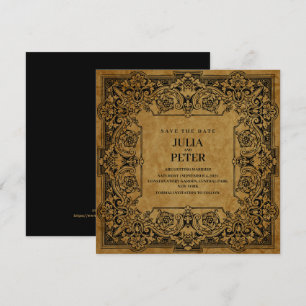 Vintage 80's Style Royal Save The Date Invitation